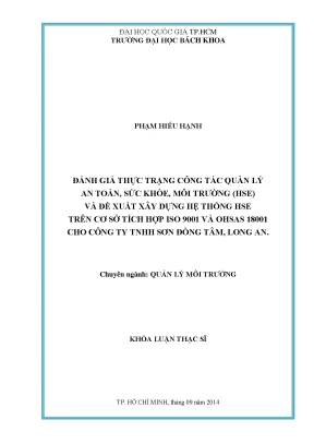 Đánh Giá Quản Lý An Toàn Sức Khỏe Môi Trường HSE & Đề
