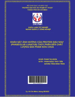 Ảnh hưởng của protein đậu ngự Phaseolus Lunatus thủy
