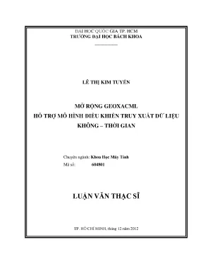 Luận Văn Thạc Sĩ Khoa Học Máy Tính: Mở Rộng GeoXACML Cho