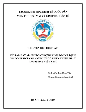 Chiến lược đẩy mạnh kinh doanh logistics tại Công ty Cổ 