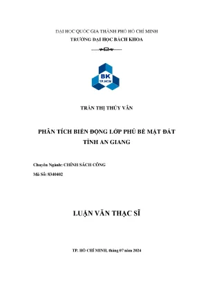 Phân tích biến động lớp phủ bề mặt đất tỉnh An Giang