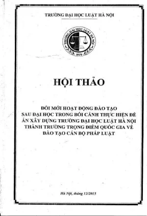 Đổi mới đào tạo sau đại học tại Đại học Luật Hà Nội