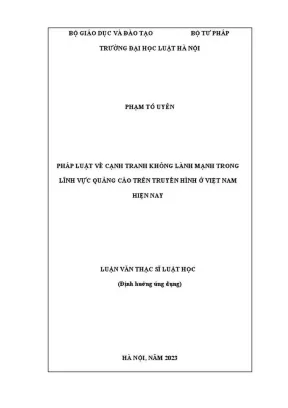 Pháp Luật Về Cạnh Tranh Không Lành Mạnh Trong Quảng Cáo