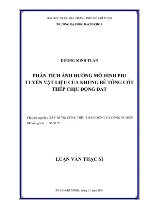 Phân tích ảnh hưởng mô hình phi tuyến vật liệu khung bê