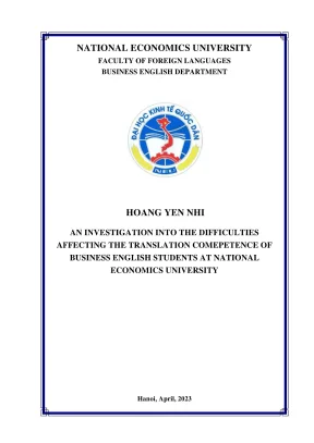Khảo sát khó khăn ảnh hưởng đến năng lực dịch thuật