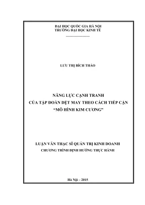 Năng lực cạnh tranh của tập đoàn dệt may: Phân tích theo