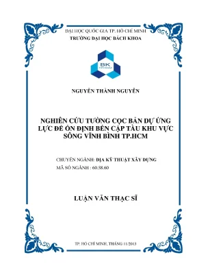 Nghiên cứu tường cọc bản dự ứng lực ổn định bến cập tàu