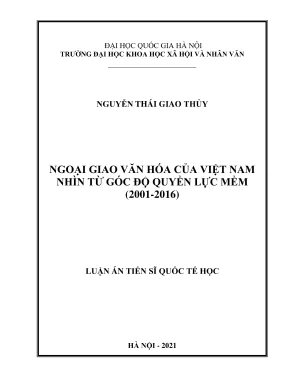 Luận án tiến sĩ: Ngoại giao văn hóa Việt Nam từ góc độ
