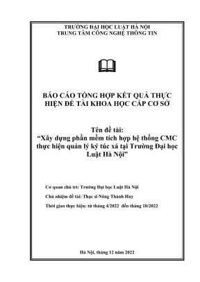 Xây dựng phần mềm quản lý ký túc xá tích hợp hệ thống