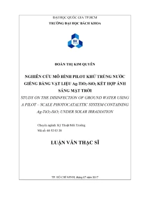 Nghiên cứu mô hình khử trùng nước giếng bằng vật liệu