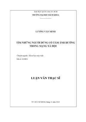 Tìm kiếm người dùng ảnh hưởng trên mạng xã hội trong
