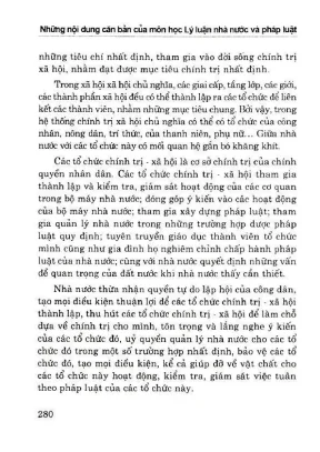 Những nội dung cơ bản môn Lý luận Nhà nước và Pháp luật 
