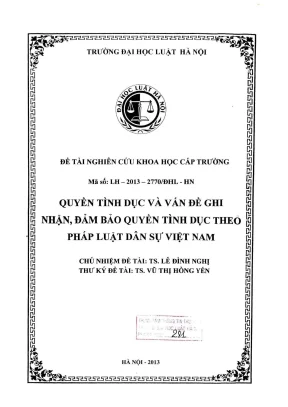Nghiên cứu quyền tình dục và đảm bảo theo pháp luật dân