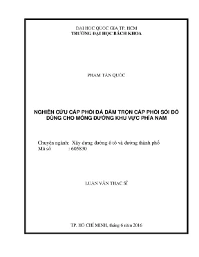 Nghiên cứu cấp phối đá dăm trộn sỏi đỏ cho móng đường 
