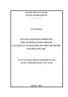 Kế hoạch Marketing cho Xi Măng Sông Đà giai đoạn
