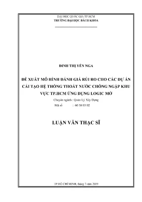 Mô hình đánh giá rủi ro dự án cải tạo thoát nước chống