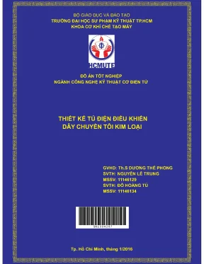 Thiết kế tủ điều khiển dây chuyền tôi kim loại chuyên