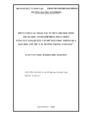 Phương Pháp Dạy Toán THCS: Rèn Luyện Tư Duy Và Phát
