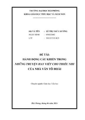 Khóa Luận Tốt Nghiệp: Hành Động Cầu Khiến Trong Truyện