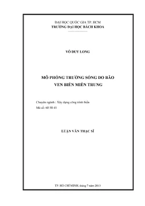 Mô Phỏng Trường Sóng Do Bão Ven Biển Miền Trung - Luận 