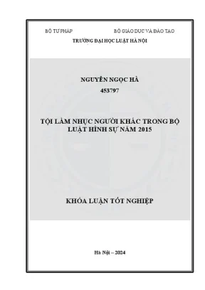 Phân tích tội làm nhục người khác trong Bộ luật Hình sự 