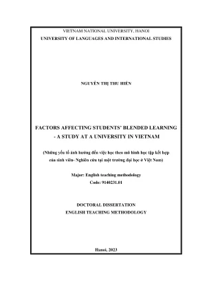 Những yếu tố ảnh hưởng đến học tập kết hợp của sinh viên
