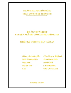 Đồ án tốt nghiệp CNTT: Thiết kế website bán hải sản