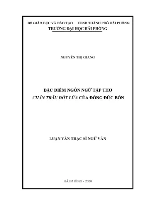 Đặc điểm ngôn ngữ trong tập thơ Chăn Trâu Đốt Lửa của 