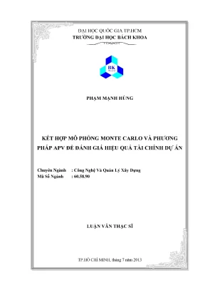 Luận Văn Thạc Sĩ: Kết Hợp Mô Phỏng Monte Carlo Và APV