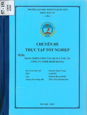 Hoàn Thiện Công Tác Quản Lý Dự Án Tại Công Ty TNHH Minh 