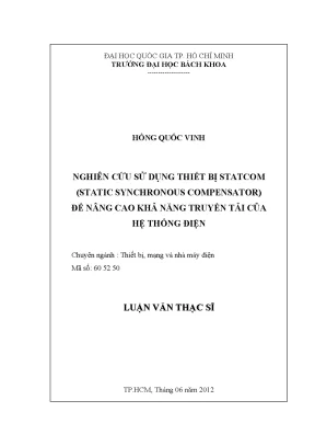 Nghiên cứu ứng dụng thiết bị STATCOM để nâng cao hiệu