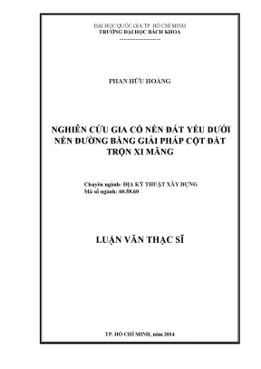 Nghiên cứu gia cố nền đất yếu dưới nền đường bằng cột 