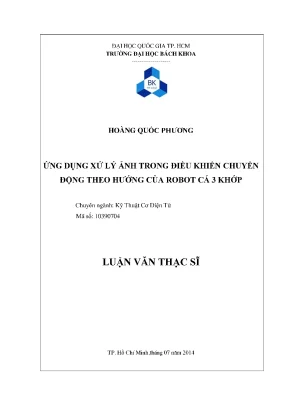 Ứng dụng xử lý ảnh trong điều khiển robot cá 3 khớp