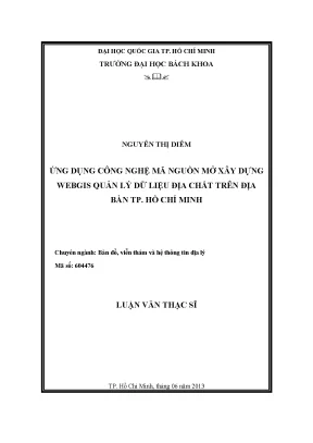 Luận Văn Thạc Sĩ: Ứng Dụng WebGIS Quản Lý Dữ Liệu Địa 
