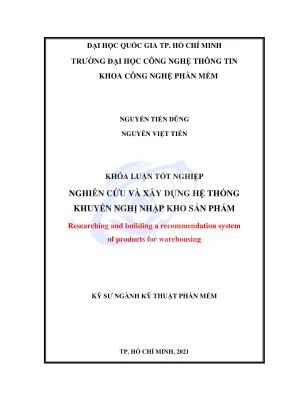 Nghiên cứu và xây dựng hệ thống khuyến nghị sản phẩm 