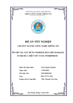 Khóa luận tốt nghiệp: Xây dựng website bán ghế massage