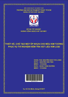 Thiết kế và chế tạo máy ép nhựa cho mẫu kim tương - Kiểm