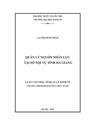 Luận Văn Thạc Sĩ Quản Lý Kinh Tế: Chiến Lược Quản Lý