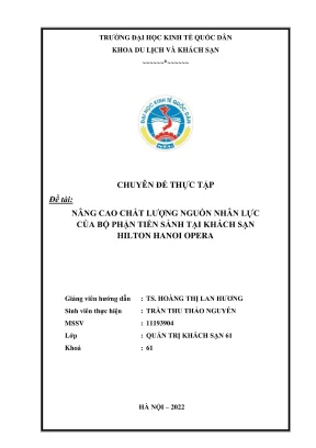 Chuyên đề thực tập nâng cao chất lượng nhân lực tiền 