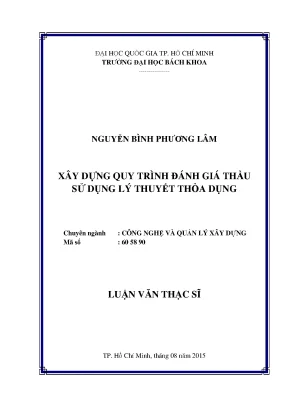 Luận Văn Thạc Sĩ: Quy Trình Đánh Giá Thầu Xây Dựng Dựa