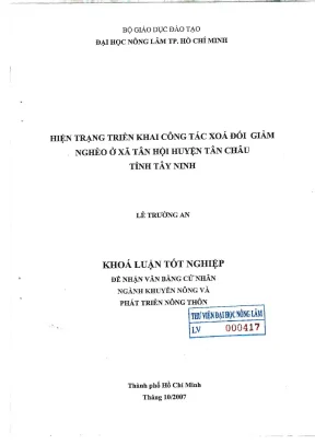Phát Triển Nông Thôn: Hiện Trạng Xóa Đói Giảm Nghèo Tại 