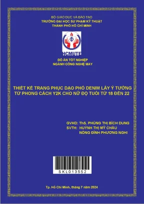 Thiết kế trang phục dạo phố denim phong cách Y2K cho nữ 