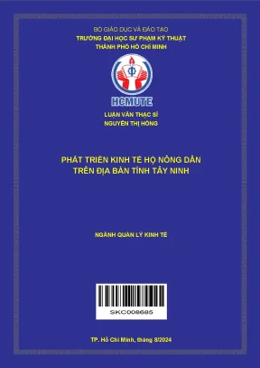 Luận Văn Thạc Sĩ: Phát Triển Kinh Tế Hộ Nông Dân Tại Tây