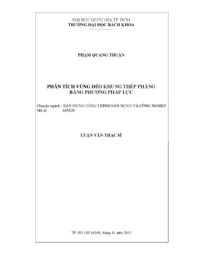 Phân Tích Vùng Dẻo Khung Thép Phẳng Bằng Phương Pháp Lực 