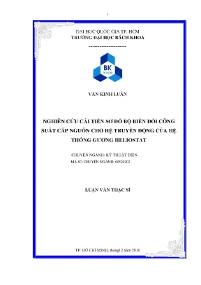 Cải tiến bộ biến đổi công suất cho hệ truyền động cương