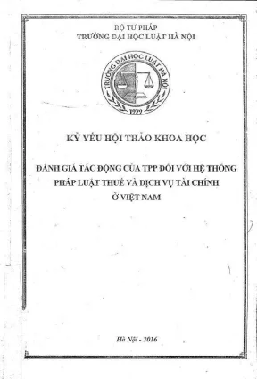 Đánh giá tác động của TPP đến pháp luật thuế và dịch vụ