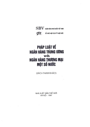 Pháp luật về ngân hàng trung ương và thương mại: Sách