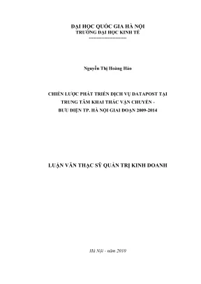 Chiến lược phát triển dịch vụ Datapost tại Trung tâm
