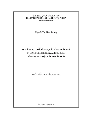 Nghiên cứu phân hủy 2,4-Dichlorophenoxyacetic bằng công 