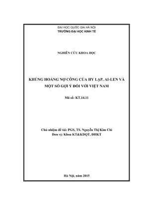 Khủng hoảng nợ công Hy Lạp và bài học cho Việt Nam